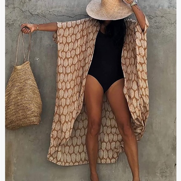 Other - SOLD‼️Swim Cover Kimono Cardigan Open Front
